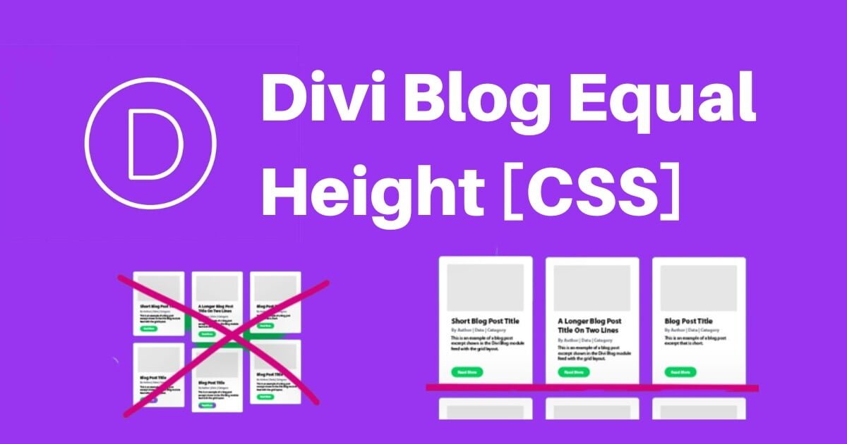 Divi Blog Equal Height